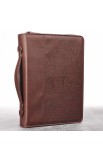 BBM250 - "Names of Jesus" Two Tone Bible Cover in Burgundy (Medium) - - 4 