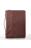 BBM250 - "Names of Jesus" Two Tone Bible Cover in Burgundy (Medium) - - 5 